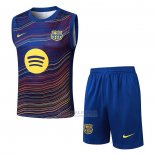 Fato de Treino Barcelona Sin Mangas 2025-2026 Azul Amarelo
