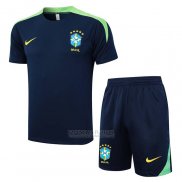 Fato de Treino Brasil Manga Curta 2024-2025 Azul - Calcas Curta