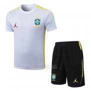 Fato de Treino Brasil Manga Curta 2026-2027 Branco - Calcas Curta