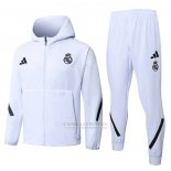 Fato de Treino Hoodie Real Madrid 2025-2026 Branco
