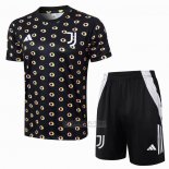 Fato de Treino Juventus Manga Curta 2024-2025 Preto - Calcas Curta