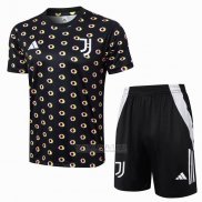 Fato de Treino Juventus Manga Curta 2024-2025 Preto - Calcas Curta