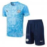 Fato de Treino Manchester City Manga Curta 2025-2026 Azul - Calcas Curta