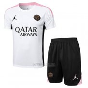 Fato de Treino Paris Saint-Germain Jordan Manga Curta 2024-2025 Branco - Calcas Curta