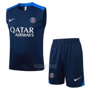 Fato de Treino Paris Saint-Germain Sin Mangas 2025-2026 Azul