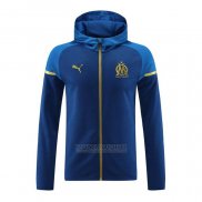 Jaqueta Hoodie Olympique Marsella 2023-2024 Azul