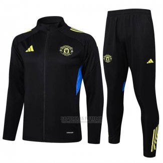 Jaqueta de Treinamento Manchester United 2025-2026 Preto Amarelo