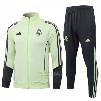 Jaqueta de Treinamento Real Madrid 2025-2026 Verde Preto