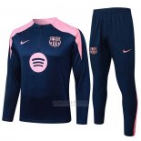 Sueter de Treinamento Barcelona Crianca 2025-2026 Azul Rosa