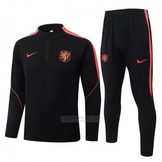 Sueter de Treinamento Holanda Crianca 2026-2027 Preto