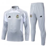 Sueter de Treinamento Real Madrid 2025-2026 Cinza Branco