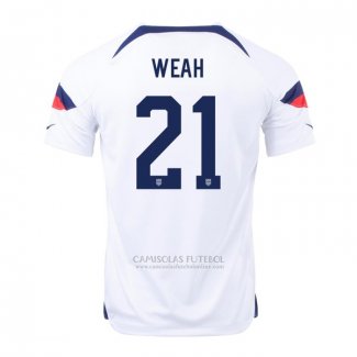 Camisola Estados Unidos Jogador Weah 1º 2022