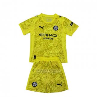 Camisola Manchester City Goleiro Crianca 2025-2026 Amarelo