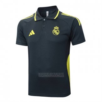 Camisola Polo del Real Madrid 2025-2026 Cinza Oscuro