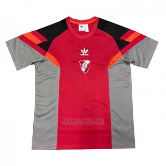 Camisola Pre Match del River 2024 Cinza Vermelho