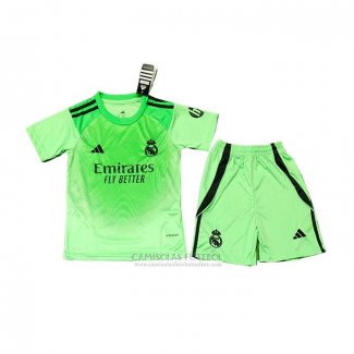 Camisola Real Madrid Goleiro Crianca 2025-2026 Verde