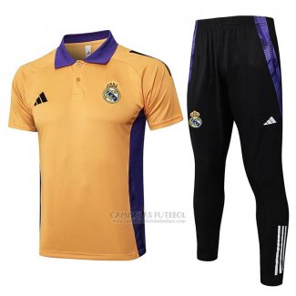 Conjunto Polo del Real Madrid 2024-2025 Amarelo