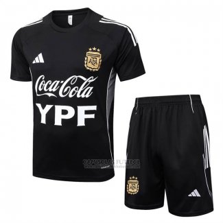 Fato de Treino Argentina Manga Curta 2025-2026 Preto - Calcas Curta