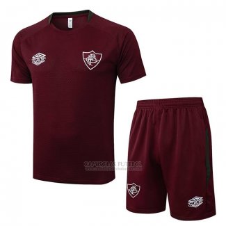 Fato de Treino Fluminense Manga Curta 2025-2026 Vermelho - Calcas Curta