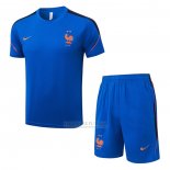 Fato de Treino Franca Manga Curta 2026-2027 Azul - Calcas Curta