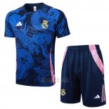 Fato de Treino Real Madrid Dragon Manga Curta 2024-2025 Azul - Calcas Curta