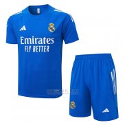 Fato de Treino Real Madrid Manga Curta 2025-2026 Azul Branco - Calcas Curta
