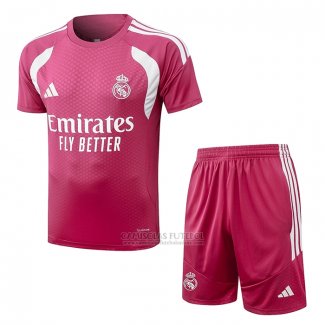 Fato de Treino Real Madrid Manga Curta 2026-2027 Rosa - Calcas Curta