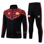 Jaqueta de Treinamento Manchester United 2025-2026 Preto Vermelho
