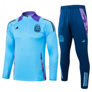 Sueter de Treinamento Argentina Crianca 2024-2025 Azul