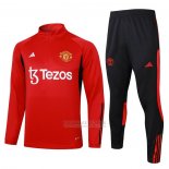 Sueter de Treinamento Manchester United Crianca 2023-2024 Vermelho