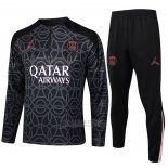 Sueter de Treinamento Paris Saint-Germain Jordan Crianca 2024-2025 Preto