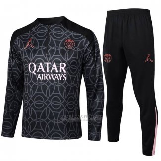 Sueter de Treinamento Paris Saint-Germain Jordan Crianca 2024-2025 Preto