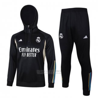 Sueter de Treinamento Real Madrid 2023-2024 Preto Y Branco