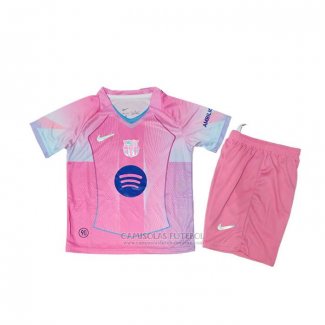 Camisola Barcelona Special Crianca 2025-2026 Rosa