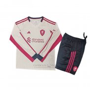 Camisola Liverpool 2º Manga Comprida Crianca 2025-2026