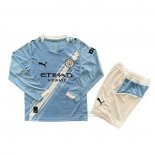 Camisola Manchester City 1º Manga Comprida Crianca 2025-2026