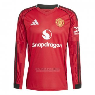 Camisola Manchester United 1º Manga Comprida 2025-2026
