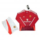Camisola Manchester United 1º Manga Comprida Crianca 2024-2025