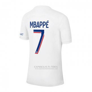 Camisola Paris Saint-Germain Jogador Mbappe 3º 2022-2023