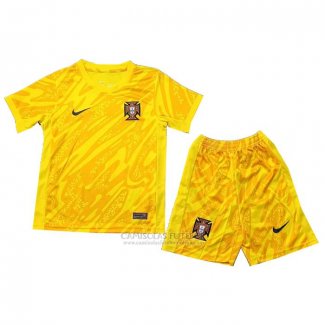 Camisola Portugal Goleiro Crianca 2024 Amarelo