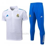 Conjunto Polo del Real Madrid 2025-2026 Branco Azul