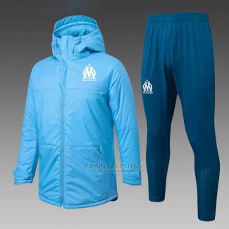 Fato de Treino Acolchoado Olympique Marsella 2025-2026 Azul Branco