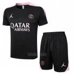 Fato de Treino Paris Saint-Germain Jordan Manga Curta 2024-2025 Preto - Calcas Curta