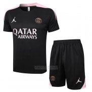 Fato de Treino Paris Saint-Germain Jordan Manga Curta 2024-2025 Preto - Calcas Curta