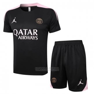 Fato de Treino Paris Saint-Germain Jordan Manga Curta 2024-2025 Preto - Calcas Curta