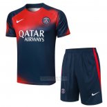 Fato de Treino Paris Saint-Germain Manga Curta 2023-2024 Vermelho Y Azul - Calcas Curta