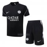Fato de Treino Paris Saint-Germain Manga Curta 2026-2027 Preto - Calcas Curta