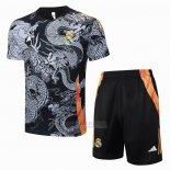 Fato de Treino Real Madrid Dragon Manga Curta 2024-2025 Preto - Calcas Curta