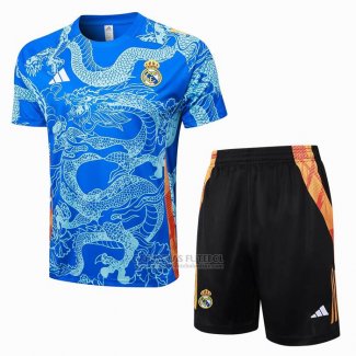 Fato de Treino Real Madrid Dragon Manga Curta 2024-2025 Azul - Calcas Curta