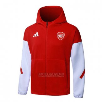 Jaqueta Hoodie Arsenal 2025-2026 Vermelho